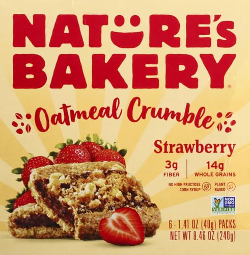 Nature's Bakery Oatmeal Crumble Strawberry Bars, 1.41 Oz, 6 Ct (Pack of 2)