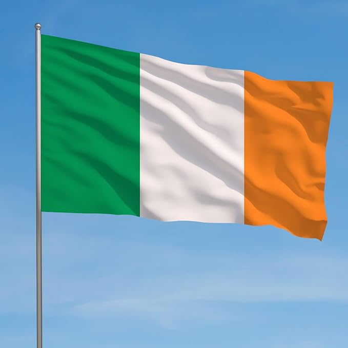 AhfuLife 2 Pcs Irish Flag 3x5 Ft, Large Ireland Flag for St Patrick's Day Decorations - Double Side with Brass Eyelets, Bar Garden Street Decoration Indoor Outdoor