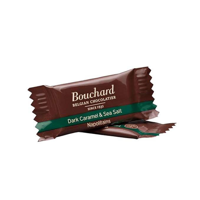 Bouchard Belgian Dark Chocolate Caramel Sea Salt Napolitains 35.3 OZ (2.2 LB/1KG)