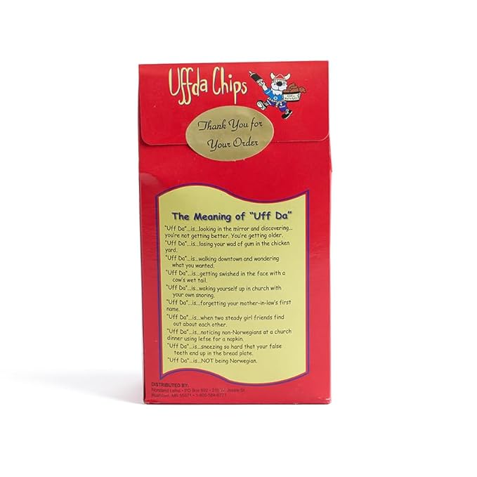 Uffda Chips - Made From Real Lefse - 6 oz. By Norsland Lefse - 2 Pack (Seasoned Salt)