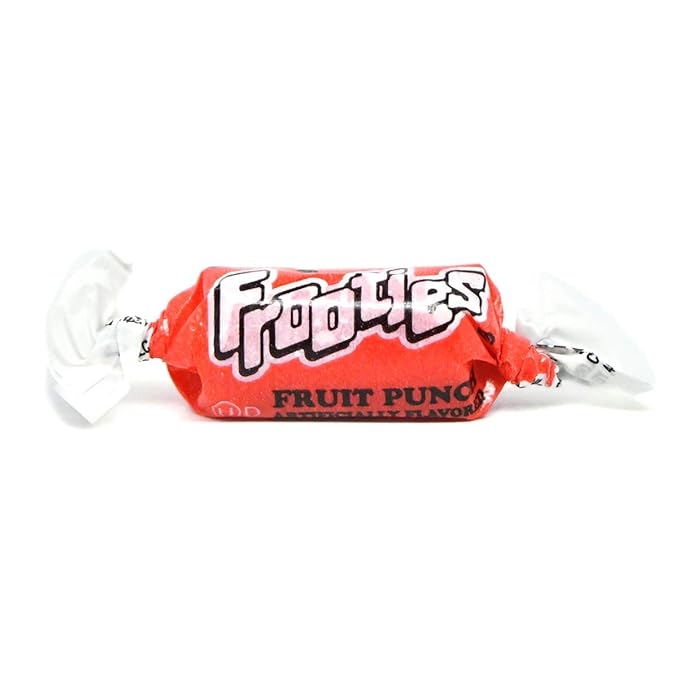 Bulk Fruit Punch Flavor Tootsie Roll Frooties Chewy Red American Taffies Candy Individually Wrapped In Resealable Assortit Bag 5 Lb 735+pcs (80-Oz) - Made In USA