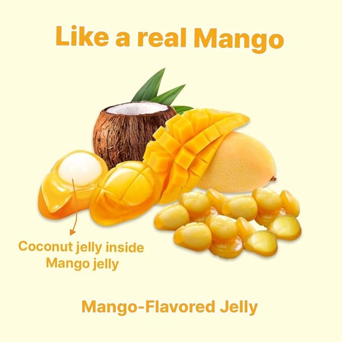 Korean Fruit Jelly Candy – Assorted Chewy Gummy Snacks – 5 Fruity Flavors (Grape, Plum, Lychee, Kiwi, Mango) – Individually Wrapped – Perfect for Kids & Adults – 알맹이젤리 (Kiwi–2.86oz(81g) × 4pack)