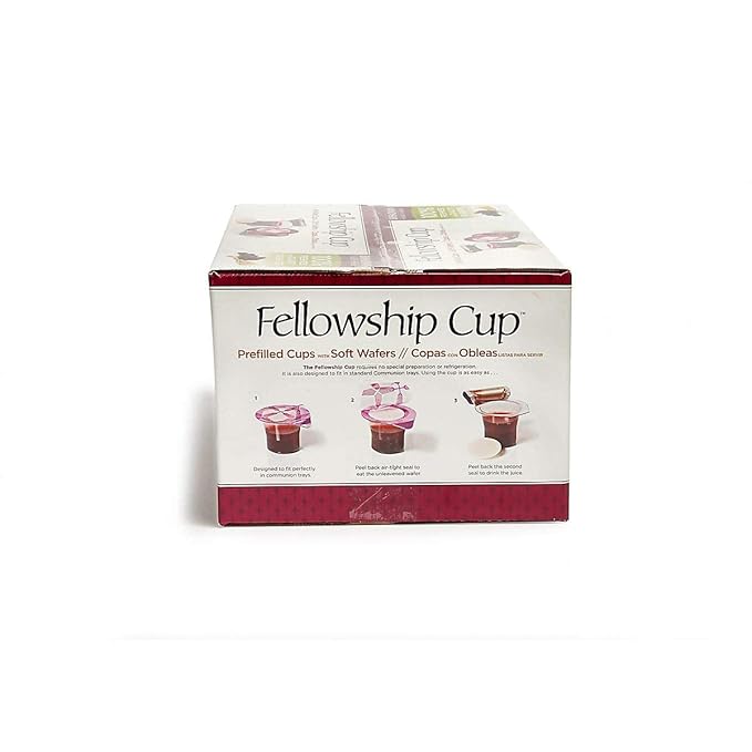 Broadman Church Supplies Pre-filled Communion Fellowship Cup, Juice and Wafer Set, 500 Count