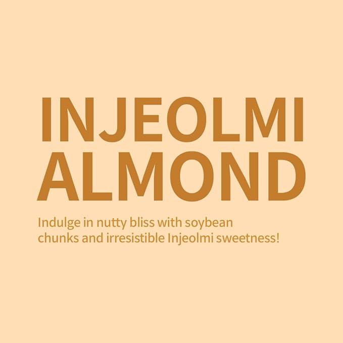 [Official Gilim HBAF] Korean Injeolmi Rice Cake Chocolate Almonds Nut Protein Snack | After-School, Work, Travel Camping Party Sweet Savory Snack | Pre-workout Snack | Korean Souvenir (Injeolmi, 1x120g)