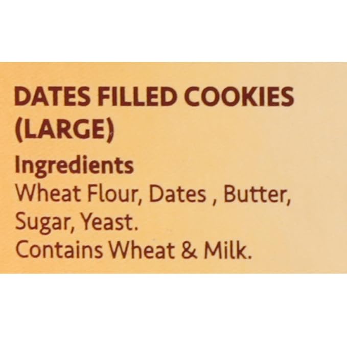 HB Halwani Bros Cookies Pack – Filled With Large Sweet Saudi Dates – 12 Pcs Delicious Wheat Flour Cookies, 16.9oz – Ramadan, Christmas, Weddings, Anniversaries – Includes Butter, Sugar, Yeast, Milk