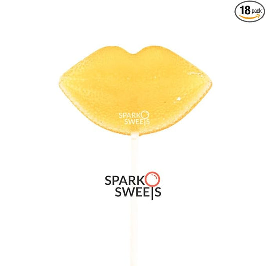 Sparko Sweets Natural Honey Lip Lollipops,Handcrafted in USA, No Artificial Ingredients, No Corn Syrup, 0.75 Pound, 18 Pieces, Handcrafted in USA - Perfect for Everyday Treats, Gifting, Weddings, and Tea Parties