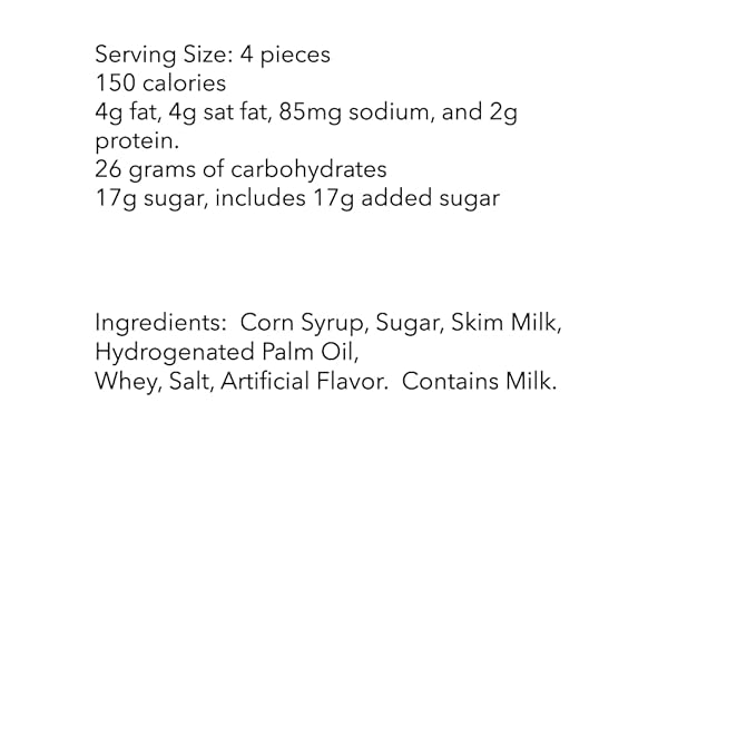 Vanilla Caramel Squares - 1.5 lbs of Individually Wrapped Smooth Creamy Chewy Caramel Candy