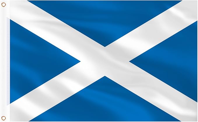 AhfuLife Scotland Flags 3x5 Ft, Large Scotland Flags for Outside - Double Side with Brass Eyelets for for Olympic Party Decorations, Bar Garden Street Decoration Indoor Outdoor