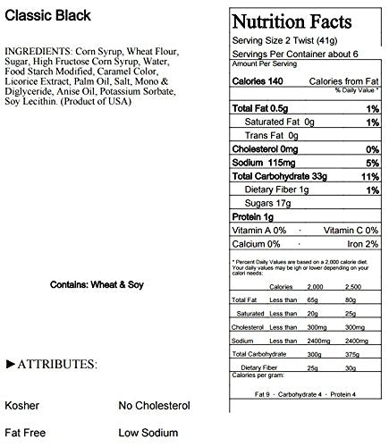 Classic Black Licorice Pack of 3 - Old Fashioned Candy, Fat-Free Chewy Licorice Candy, Fun Treat, Delicious Snack - Soft & Chewy Texture with Bold Fresh Flavor (Total 24oz)