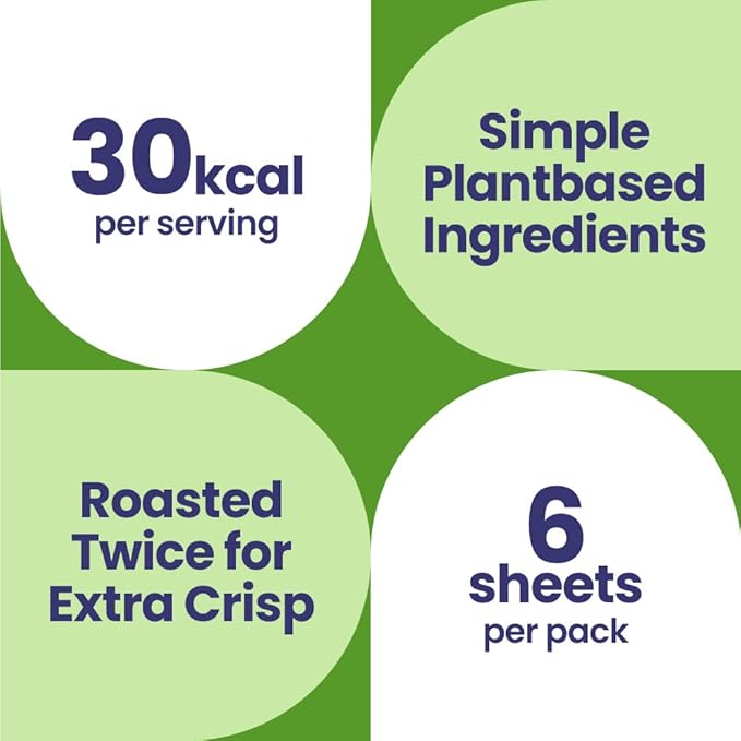 KIM'S TABLE- Sea Salt - 25 Count - Organic Roasted Seaweed Sheets - Keto Vegan Gluten Free - Great Source of Iodine & Omega 3’s - Healthy On-The-Go Snack for Kids Adults