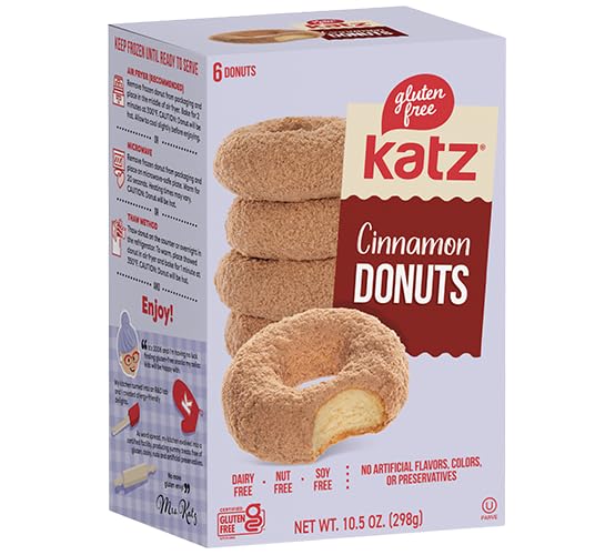Katz Gluten Free Snacks Cinnamon Lovers Variety Pack. Includes Fresh Baked Cinnamon Buns, Cinnamon Toaster Pastries, Rugelach Plus Cinnamon Donuts & Donut Holes. Gluten Free Snacks For Adults & Kids. Tree Nut Free, Peanut Free, Soy Free. Kosher. (Pack ...