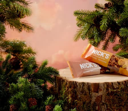 NICK'S Peanut Chocolate Snack Bar, Keto Nut Snack for Sports, Hiking & Outdoor Activities, 1G sugar, 3G net carbs, healthy snack bar (pack of 12)