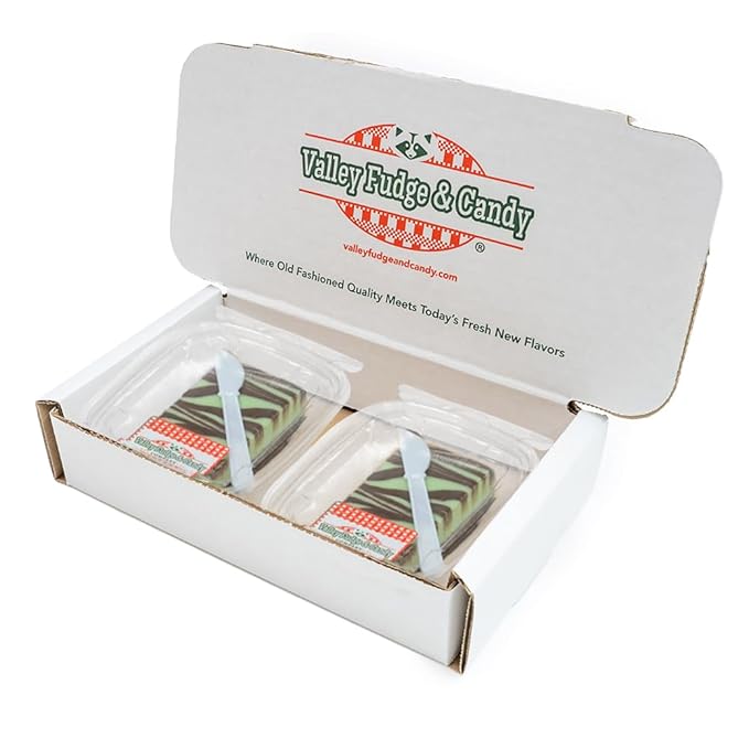Valley Fudge, Mint Chocolate Swirl, Fresh Artisan Fudge, Real Butter, Gourmet Candy, One Pound Package