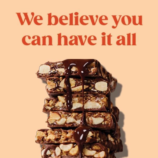 All In Snack Bars Peruvian Dark Chocolate & Peanut Butter - Healthy Snack for Adults and Kids - Gluten Free - Organic - Non-GMO (6 Pack)