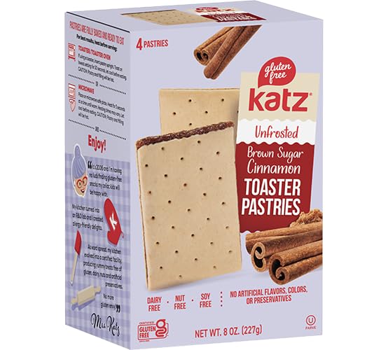 Katz Gluten Free Snacks Cinnamon Lovers Variety Pack. Includes Fresh Baked Cinnamon Buns, Cinnamon Toaster Pastries, Rugelach Plus Cinnamon Donuts & Donut Holes. Gluten Free Snacks For Adults & Kids. Tree Nut Free, Peanut Free, Soy Free. Kosher. (Pack ...