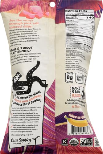 Barnana Organic Plantain Chips with Himalayan Pink Salt, 5 Oz