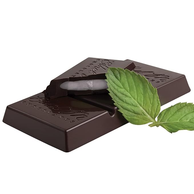 Ethel M Chocolates Premium Dark Mint Chocolate Mint Bars, Individually Wrapped Chocolate Candy Bars, for Gifting, Holidays & Everyday Indulgence (8 Pieces)