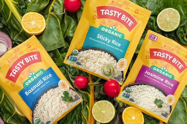 Tasty Bite Organic Basmati Rice, 8.8 Ounce, Pack of 12, Ready to Eat, Microwavable, Vegan, Gluten-Free
