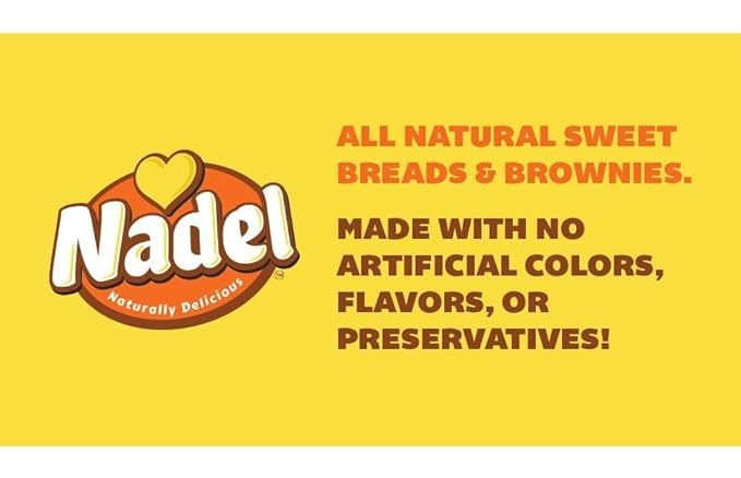 Nadel - Naturally Delicious Sweet Breads Variety Pack (Banana Chocolate Chip, Vanilla Pound Cake, Apple Spice, Pumpkin Spice). (8 Pack, 2 Breads Per Flavor)