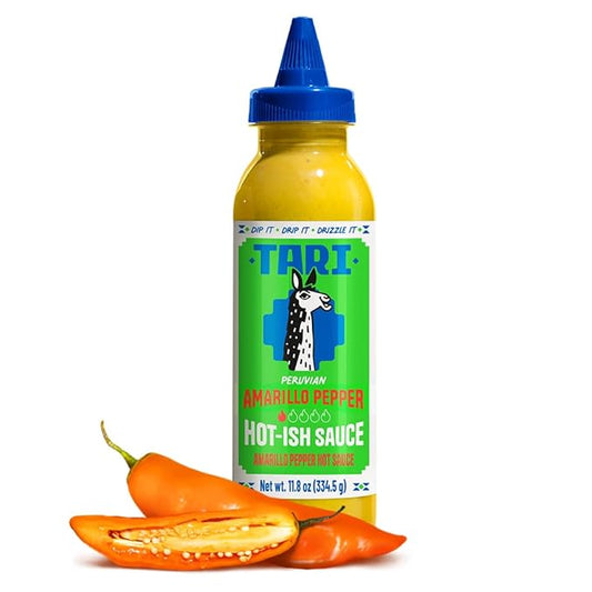 Tari Hot Sauce - Aji Amarillo - Creamy with a Mild & Tangy Kick - Game Day Favorite - 11.8oz