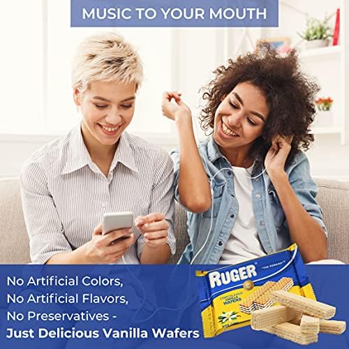 Ruger Wafers- Austrian Vanilla Wafers- 2.125 Ounce (Pack of 12) - Crispy, Creamy, Delicious Vanilla Wafer Cookies made with Natural Ingredients. Heavy Gauge Packaging provides the longest shelf-life on the market - Perfect year round - anytime and anyw...