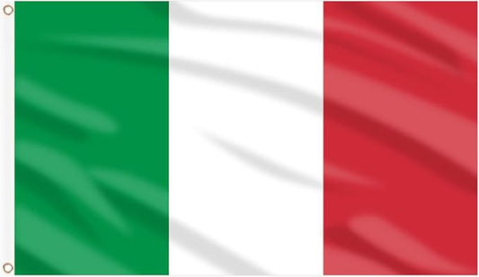 AhfuLife 2 Pcs Italy Flag 3x5 Ft, Large Italian National Flag for Outside - Double Side with Brass Eyelets for Olympic Party Decorations, Bar Garden Street Decoration Indoor Outdoor