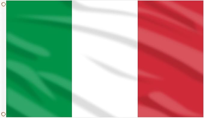 AhfuLife Italy Flag 3x5 Ft, Large Italian National Flag for Outside - Double Side with Brass Eyelets for Italian Party Decorations, Bar Garden Street Decoration Indoor Outdoor