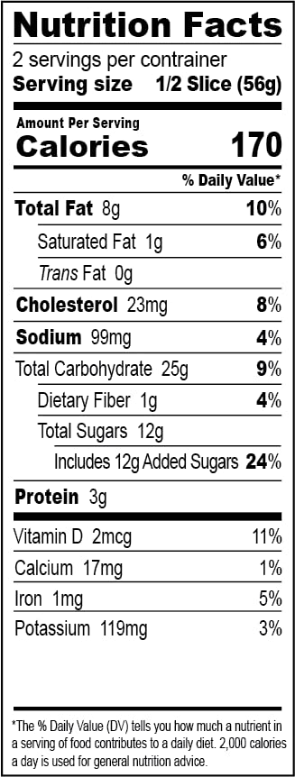 Nadel - Naturally Delicious Banana Nut bread, 16 Pack, Fresh Bananas, Crunchy Walnuts, Lunch snack breakfast bars Natural fresh brand, Cake Slices
