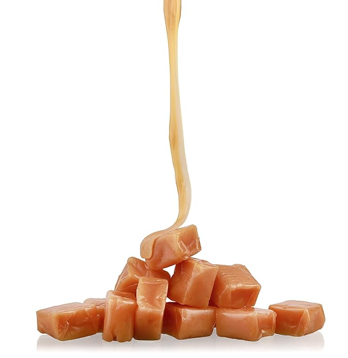 Vanilla Sea Salt Caramels, Gourmet Chewy Squares, Rich and Creamy Individually Wrapped Candy, 2.2 lb Bag
