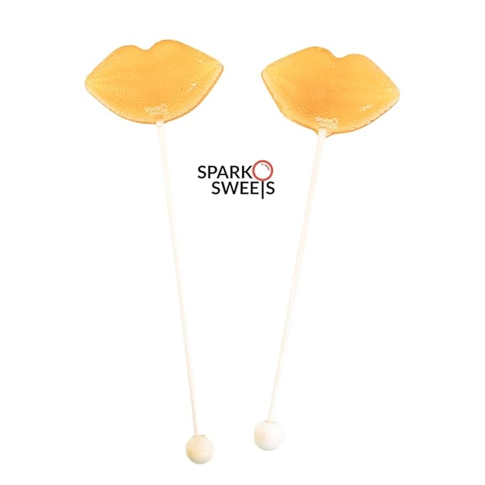 Sparko Sweets Natural Honey Lip Lollipops,Handcrafted in USA, No Artificial Ingredients, No Corn Syrup, 0.75 Pound, 18 Pieces, Handcrafted in USA - Perfect for Everyday Treats, Gifting, Weddings, and Tea Parties