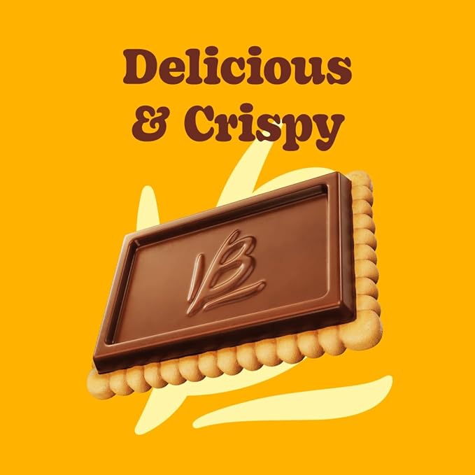Bauducco Choco Biscuit Cookies – Crispy Chocolate-Covered Biscuits, Individually Wrapped for Snacking, Dessert, and Lunch Boxes, 15.2 oz (Pack of 24)