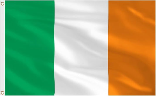 AhfuLife Irish Flag 3x5 Ft 4 PCS, Large Ireland Flag for St Patrick's Day Decorations - Double Side with Brass Eyelets, World Cup Bar Garden Street Decoration Indoor Outdoor