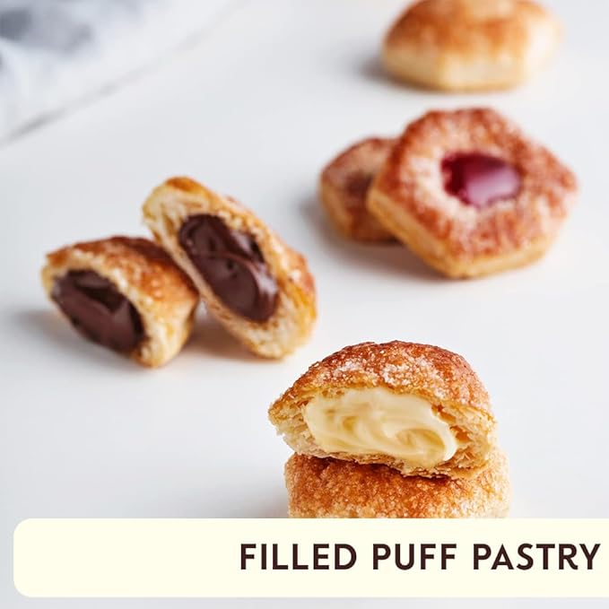 Tesoro Fabbri Wild Cherry Filling by Pasticceria Matilde Vicenzi, Cherry Cream Filled Puff Pastry Patisserie, Kosher Dairy, Made in Italy, 3.17oz (90g), 4-Pack
