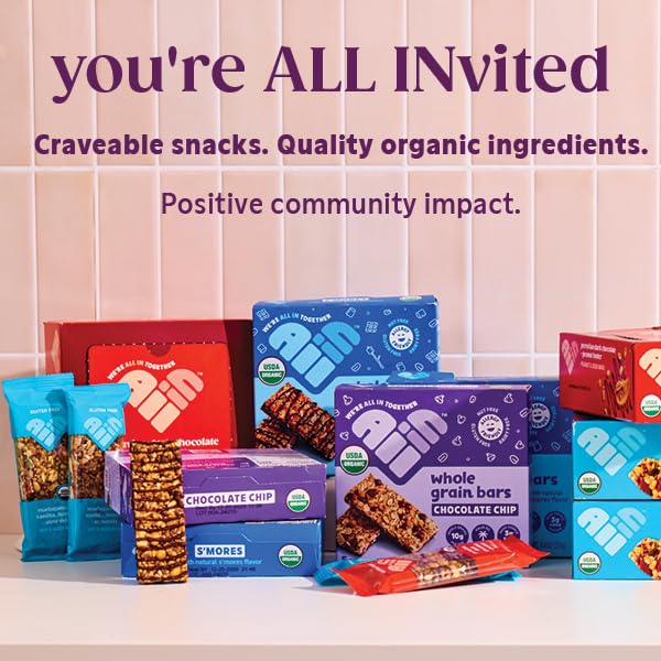 All In Snack Bars - Gluten Free - Organic - Non-GMO - Allergen Friendly (18 Pack, Vanilla, Peanut Butter, & Chocolate Sea Salt)