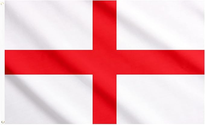 AhfuLife 2 Pcs England Flag St Georges Flag 3 x 5 Ft, Large English Flags for Outside - Double Side with Brass Eyelets for Olympic Party Decorations, Bar Garden Street Decoration Indoor Outdoor