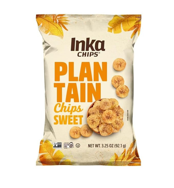 Inka Crops Inka Chips, Sweet Plantain Chips, 3.25 Ounce (Pack of 6)