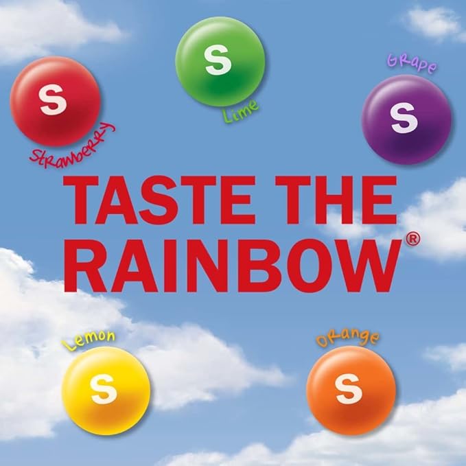 SKITTLES Littles Originals Rainbow Chewy Candy, 45.6 Oz, SKITTLES Bulk Candy 24 Count Mega Tubes, Tiny Fruit Flavored Treats for Sharing at the Office