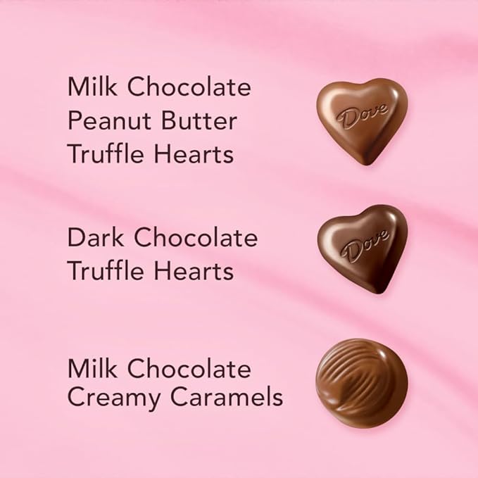 Dove Assorted Chocolate Truffles, 8.55 oz Heart Tin