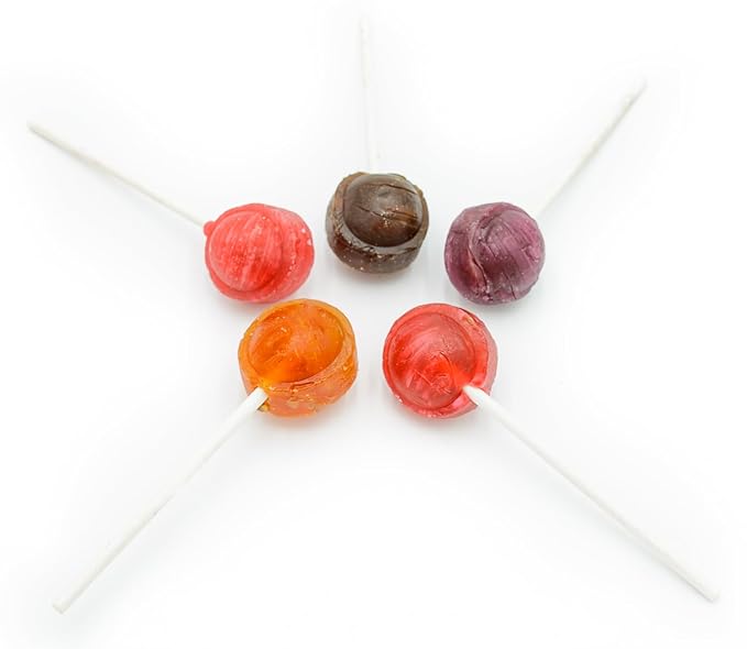 POPS Lollipops 1 lb – Bulk Bag, 5 Assorted Flavors, Gluten Free, Chewy Center & Hard Candy Coating, Individually Wrapped Suckers (24 Pieces)
