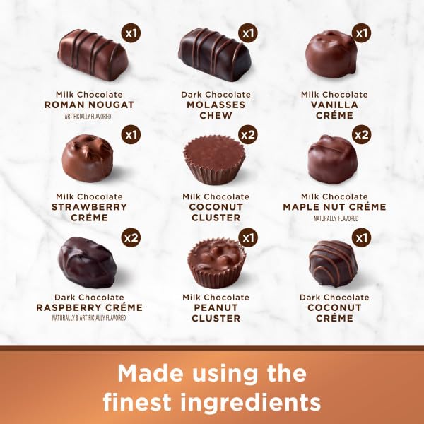 NEW - RUSSELL STOVER Assorted Milk & Dark Chocolate Gift Box, 16 oz. (≈ 28 pieces)
