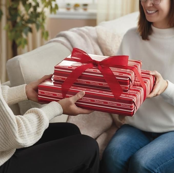 5 Red Gift Boxes - The Swiss Colony 27 Favorites Food Gift Set, Summer Sausage Meats and Cheeses, Assorted Chocolates, Candies, Petits Fours, Cheese & Charcuterie Board Gifts Basket Holiday Christmas