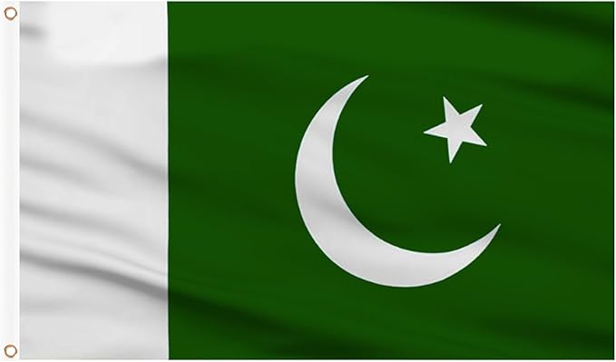 AhfuLife 2 Pcs Pakistan Flag 3x5 Ft, Large Pakistan National Flags for Outside - Double Side with Brass Eyelets for Olympic Party Decorations, Bar Garden Street Decoration Indoor Outdoor