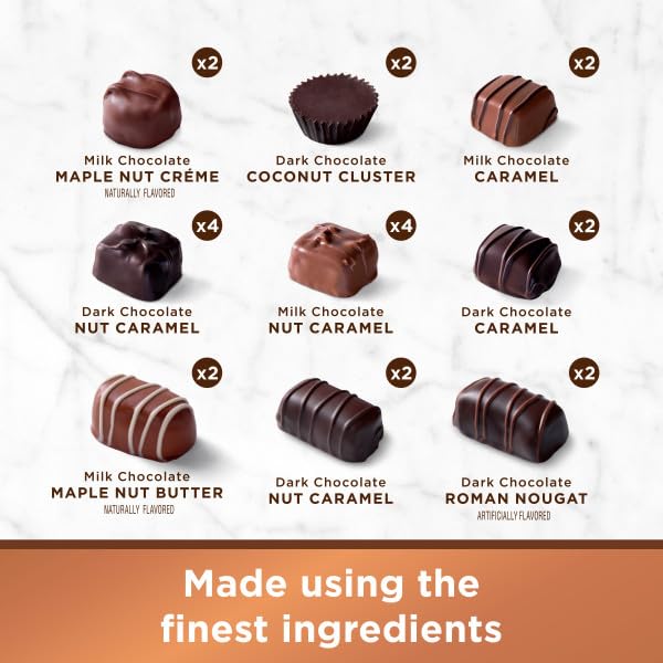 NEW - RUSSELL STOVER Assorted Milk & Dark Chocolate Gift Box, 32 oz. (≈ 56 pieces)