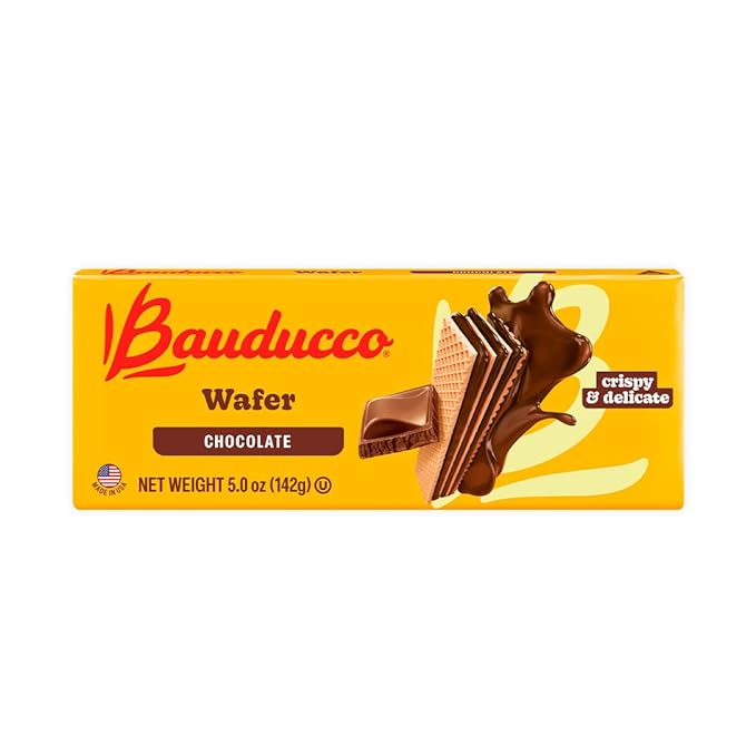 Bauducco Wafer Cookies, Assorted, Chocolate, Vanilla, and Strawberry, 60 oz (Pack of 12) - Crispy & Delicate Wafer Cookies With 3 Delicious, Indulgent Decadent Layers of Flavored Cream.