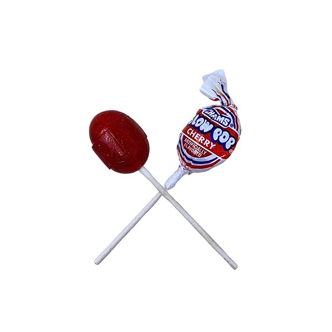 Gum Pops 2 Lbs Cherry Only Lollipop Suckers, 32 Oz Individually Wrapped Delicious Fresh Pops (Packaging Might Vary)