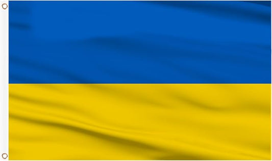 AhfuLife Ukraine Flag 3x5 Ft 4 PCS, Large Ukrainian Flags for Outside - Double Sided with Brass Eyelets for World Cup Party Decorations, Bar Garden Street Decoration Indoor Outdoor
