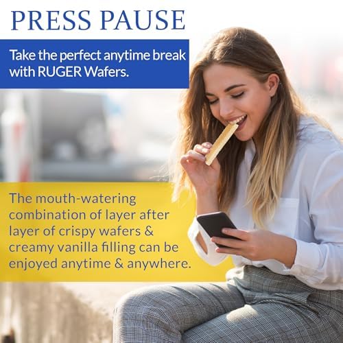 Ruger Wafers- Austrian Vanilla Wafers- 2.125 Ounce (Pack of 12) - Crispy, Creamy, Delicious Vanilla Wafer Cookies made with Natural Ingredients. Heavy Gauge Packaging provides the longest shelf-life on the market - Perfect year round - anytime and anyw...