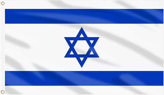AhfuLife 2 Pcs Israel Flags 3 x 5 Ft, Large Israel Flags for Outside - Double Side with Brass Eyelets for Olympic Party Decorations Indoor Outdoor