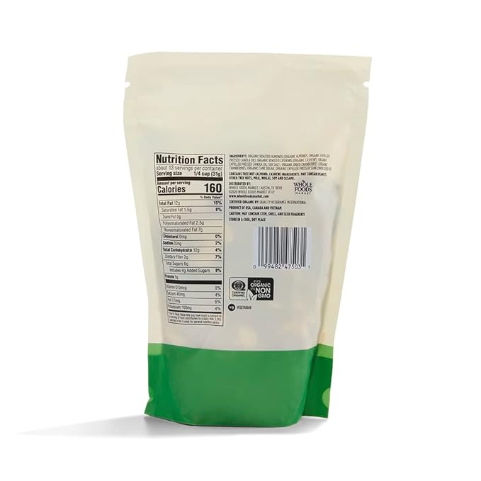 365 by Whole Foods Market, Organic Cape Cod Trail Mix, 14 Ounce (Pack of 2)