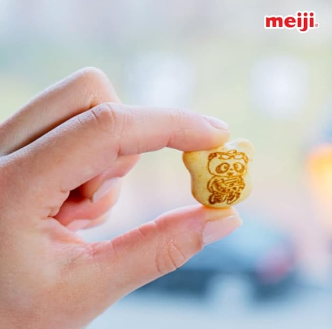 Meiji Hello Panda Cookies, Caramel Crème Filled - 2.2 oz, Pack of 6 - Bite Sized Cookies with Fun Panda Sports